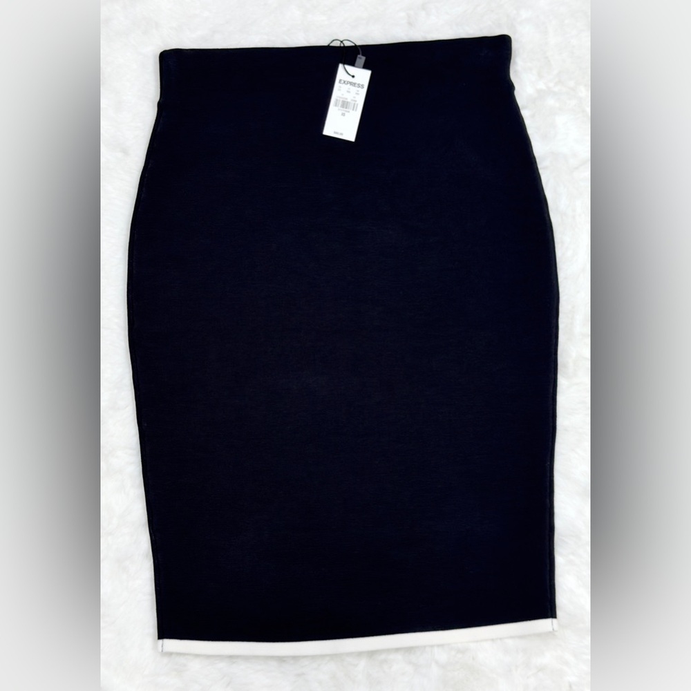 NWT EXPRESS BODY CONTOUR HIGH WAIST MIDI SKIRT